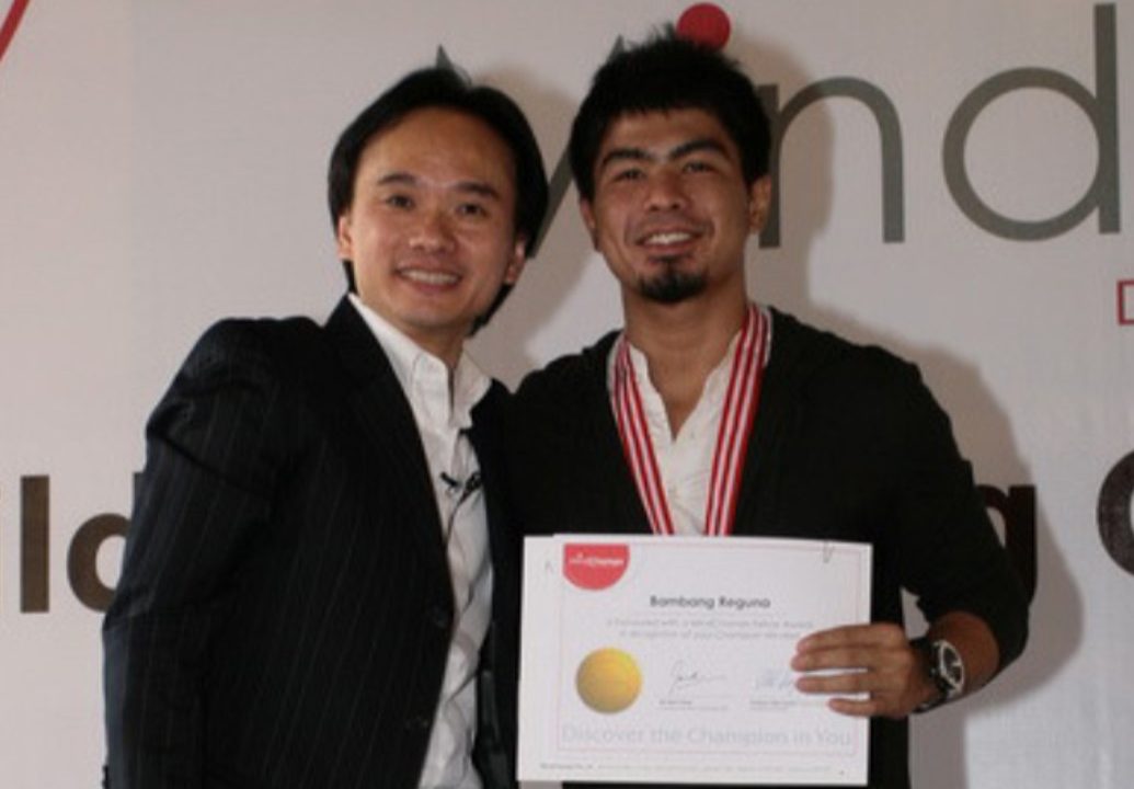 Lead Singer of Samsons accepts title to inspire the next generation ofyoung champions in Indonesia